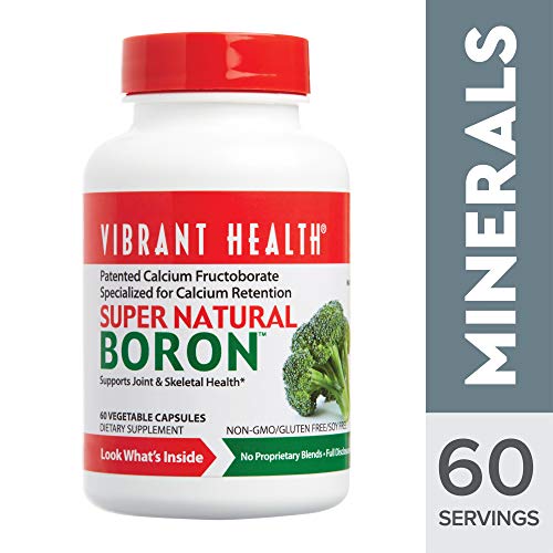 Vibrant Health Super Natural Boron, Patented Calcium Fructoborate