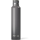RTIC 26oz Journey Water Bottle Ceramic Lined Metal Stainless Steel Vacuum Insulated, BPA Free, Reusable, for Water, Hot and Cold Drinks, Travel, Sports, Camping, Graphite