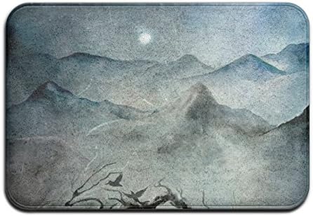 Maoogster China Ink And Wash Art Bruch Painting Anti-skidding Doormats Ground Mat Rug