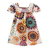 GBSELL Toddler Kids Baby Girls Summer Clothes Sunflowe Floral Dresses Party (Multicolor, 3T)