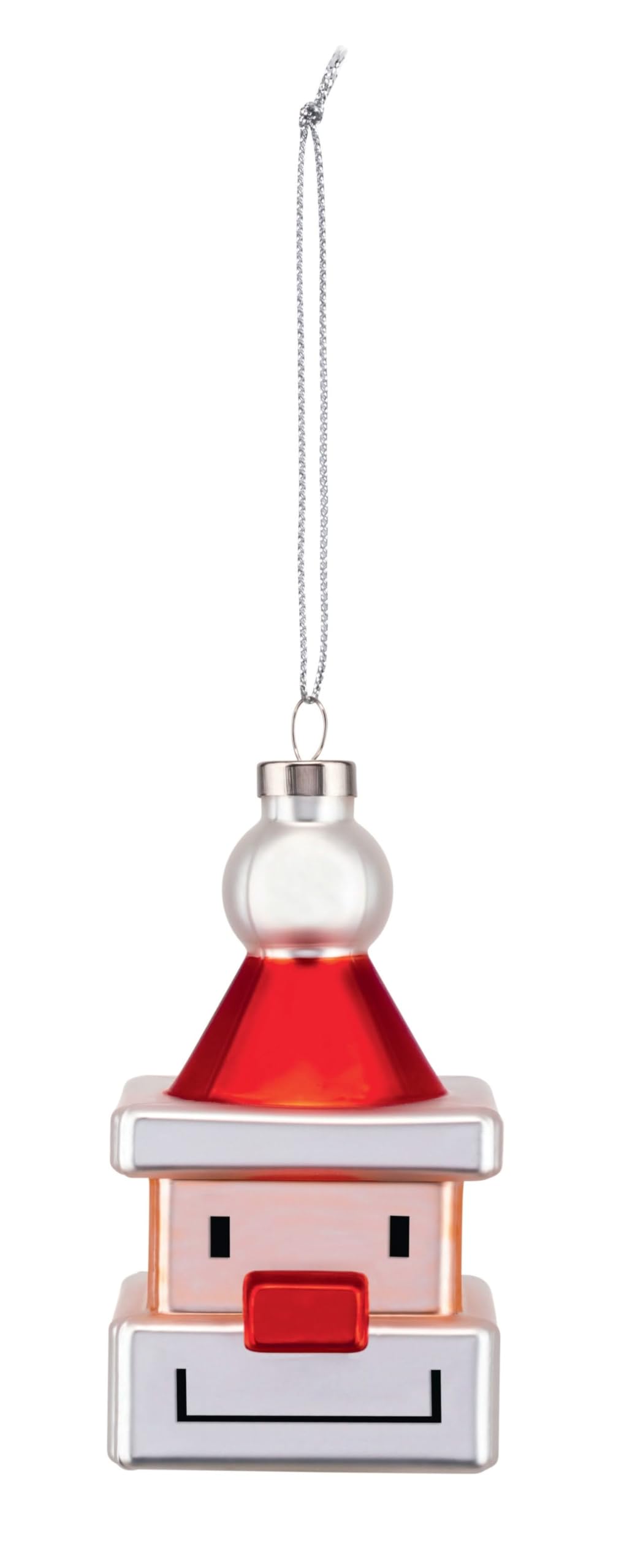 Alessi Snow Cube GJ02 1 - Vintage Design Christmas Decoration, Santa Claus Representation, in Blown Glass Hand-decorated, Multicolored