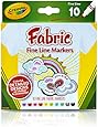 Crayola Fine Line Fabric Markers, 10 Count