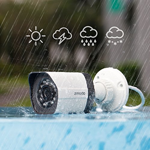 Zmodo-Simplified-PoE-Security-System-4-Channel-NVR-4-x-720p-Outdoor-Bullet-Cameras-with-Customizable-Motion-Detection-Adjustable-Night-Vision-No-Hard-Drive