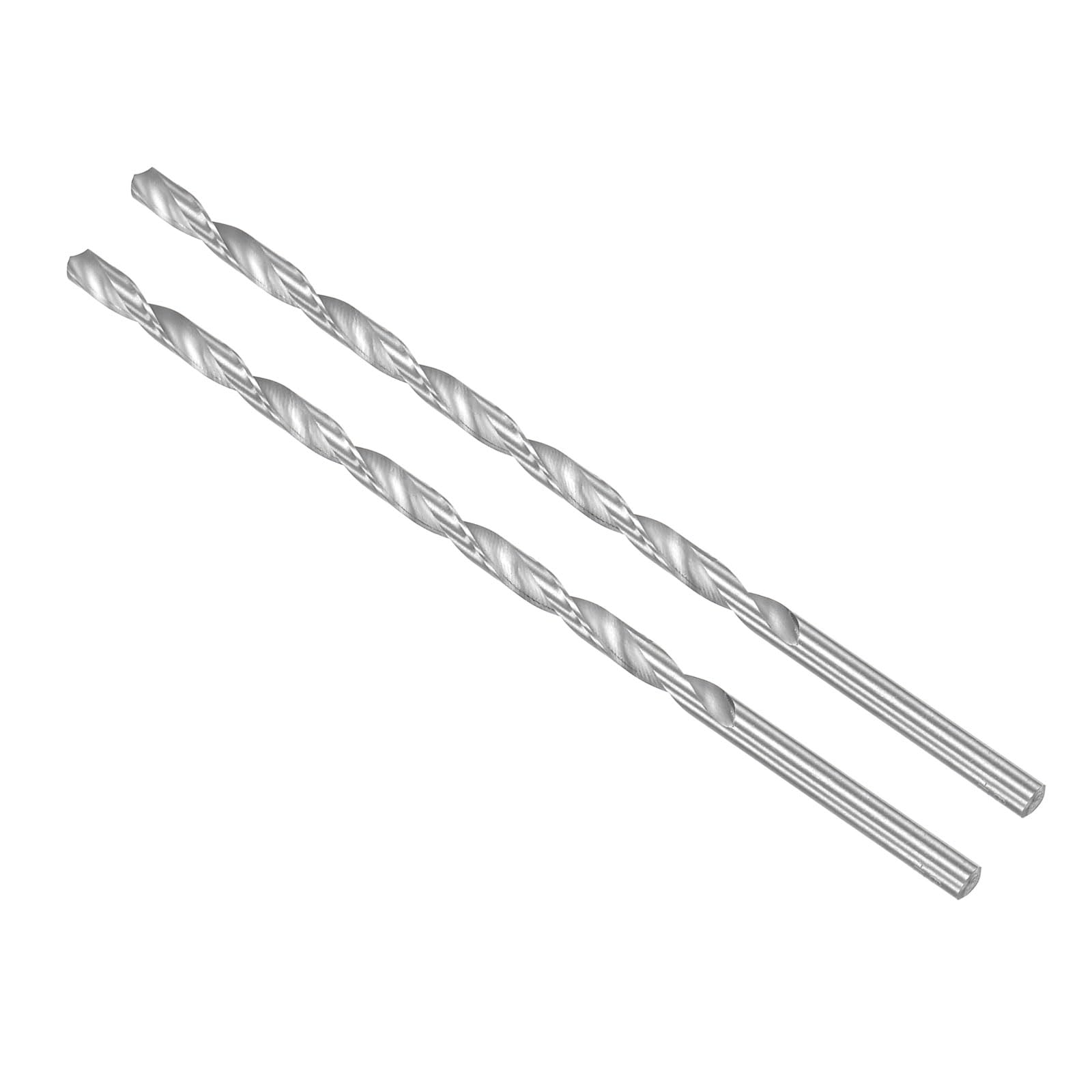 CoCud Extra Long High Speed Steel Twist Drill Bits, 6.8mm Diameter 200mm Length, Straight Twist Jobber Drill Bit - (Applications: for Metal Woodwork Plastic Aluminum), 2-Pieces