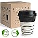 Fubago Disposable Coffee Cups With Lids - 12 oz To Go Coffee Cup (100 Pack) - Double Walled Travel Cups For Hot and Cold Drinks - No Leaks - Insulated Ripple Cups Protect Hands - No Sleeves Needed
