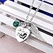 HooAMI Always in My Heart Angel Wing Emerald Birthstone Cremation Jewelry Memorial Urn Necklace