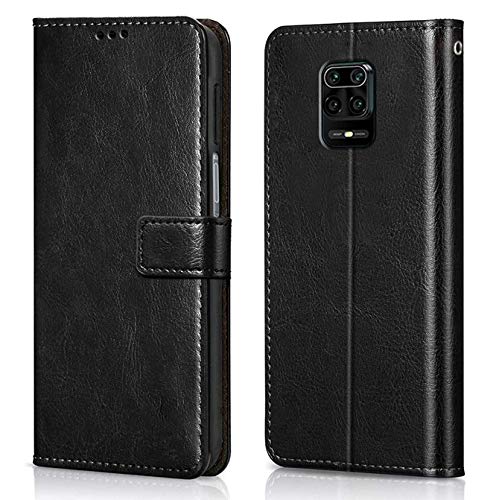 WOW Imagine Redmi Note 9 Pro & Pro Max Flip Case | Leather Finish | Inside TPU | Card Pockets & Stand | Magnetic Shock P