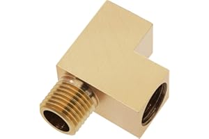 ECSiNG Angle Adapter M10x1 T-Distributor Oil Pressure Sensor Tee Connecter Oil Pressure Gauge Adapter M10x1 Male to 2 M10x1 Female Adapter Brass