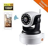 NEXGADGET Upgraded Version 1080P Security Wi-Fi Indoor Surveillance Camera with Night Vision, Two -Way Audio, Motion Email Alerts, Pan/Tilt
