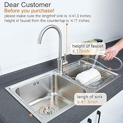 Buy Dish Organizer Rack Over The Sink Adjustable Expandable Width 33 Size