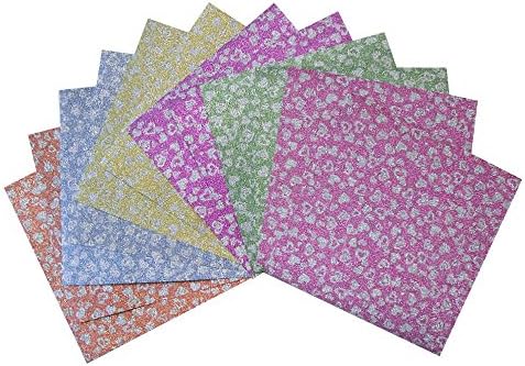 Origami Folding Paper Foil Metallic Color 36 Sheets, Lame Paper, Heart Pattern