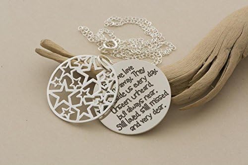 Baby loss STAR necklace, custom engraved handmade sterling silver jewelry "Those we love don't go away" or quote choice, Miscarriage, Remembrance, Sympathy gift for HER
