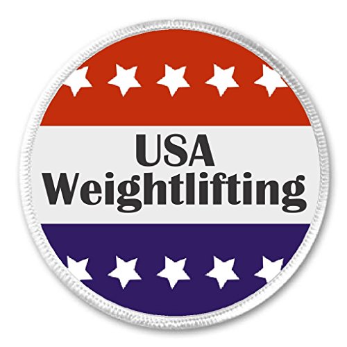 USA Weightlifting Red White Blue Stars 3" Sew On Patch