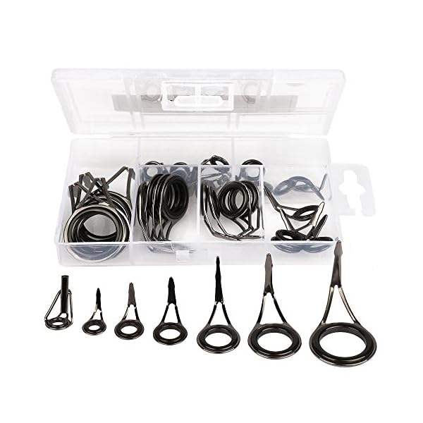 Goture-Saltwater-Fishing-Rod-Tip-Stainless-Steel-Guides-Rings-Repair-Kit-DIY-Variety-of-Sizes-Spinning-Pole-Accessories