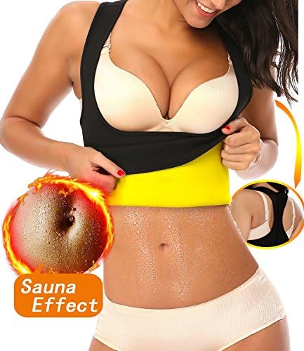 OUSPOTS Women Hot Sauna Vest Neoprene Sweat Workout Shirts for Weight Loss Tummy Fat Burner Zumba Fitness