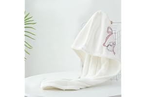 1-Pack Bows Rabbit Style Bath hairdryer Cap Towel, Coral Fleece Fabric