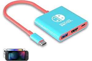 PURBHE Switch TV Docking Station for Nintendo Switch 2 and Steam Deck,TV Dock Adapter Compatible with Nintendo Switch 1/2 HDMI Adapter Max Output 4K60HZ,Portable Nintendo Travel Dock for Nintendo Accessories