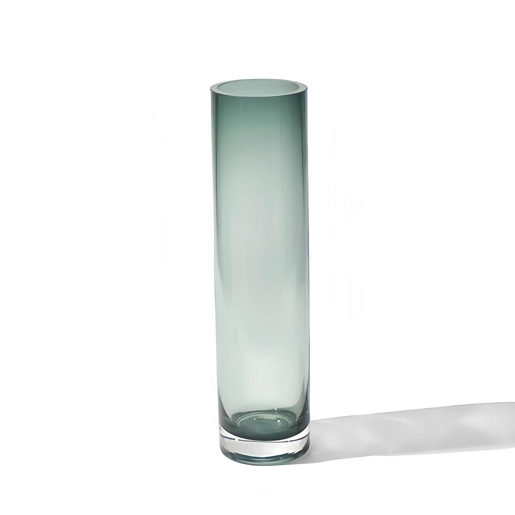 Photo 1 of 16" H Gray Glass Vase - Large, Heavy, Luxury for Home Decoration