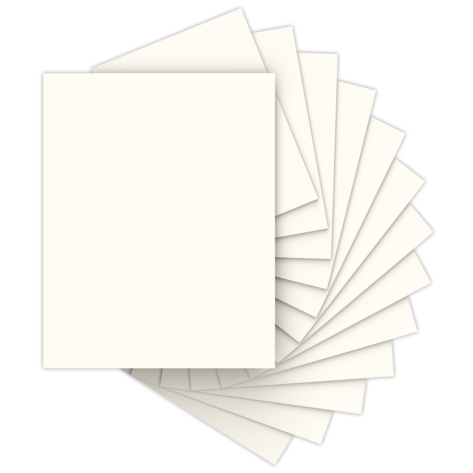 Photo 1 of 40 Sheets Cream Cardstock Paper 8.5 x 11, Ivory Cardstock Printer Paper 8.5x11, Off White Card Stock Paper 8.5 x 11, 200 GSM Construction Paper for DIY Cards, Greeting Cards, Wedding Invitations