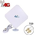 AMAKE 4G LTE Antenna TS9 Connector Dual Mimo Outdoor Signal Booster Amplifier Receiver 35dbi High Gain Long Range Network Ethernet for Wifi Router Mobile Broadband(TS9)