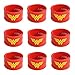 Ecparty Superhero Slap Bracelet for Kids Boys & Girls Birthday Party Supplies Favors (9 pack) (wonderwoman)