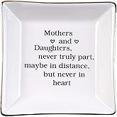 Ueerdand Gift for Mom from Daughter, Mother's Day, Christmas, Thanksgiving, Birthday Gift for Mother and Daughter Ceramic Rin