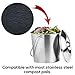M&Z Ecolife Compost Bin Filters Activated charcoal replacement filters for Kitchen compost bin pail countertop for compost home bucket refill sets of 5 Round 7.25 inch and really extra thick of 10MM