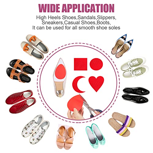 Red Non-Slip Shoe Sole Protector Set Pairs Shoe Bottom
