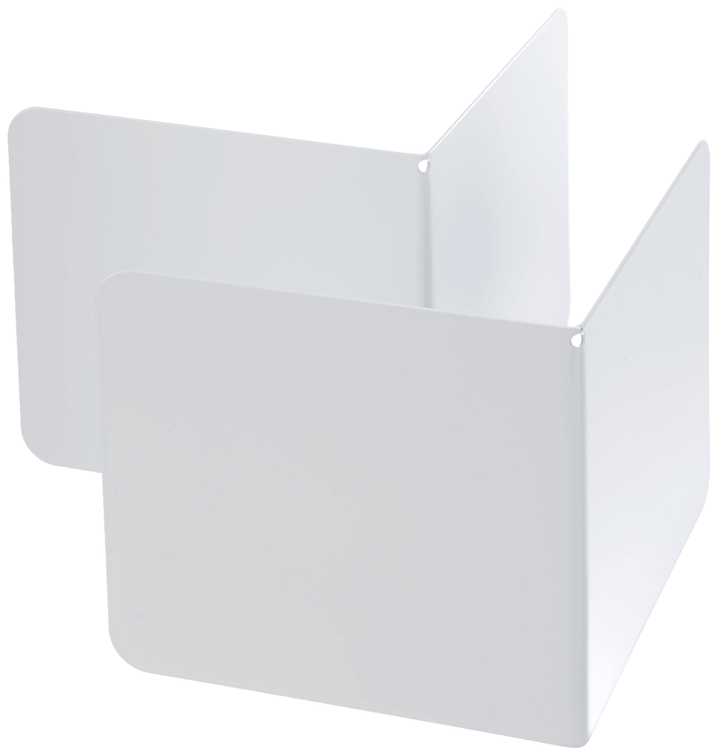 Alco 4302-10, Metal Bookends, 130 x 140 x 140 mm, 2 Pieces, White