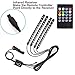 Ecloud Shop Car LED Strip Light, 4pcs 48 LED DC 12V Multicolor Music Car Interior Light LED Under Dash Lighting Kit with Sound Active Function, Wireless Remote Control, Car Charger