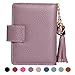 Women's Mini Credit Card Case Wallet with ID Window and Card Holder purse 9 Colors(Lavender）