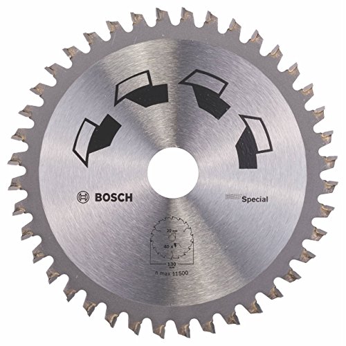 Bosch 1x Circular Saw Blade Special (for Wood, Non-Ferrous Metals, Plastic, Ø 130 x 2.2/1.6 x 20/16 mm, 40 Teeth, FT, with 1x Reduction Ring 16 mm, Accessories for Circular Saws)