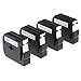 Label KINGDOM Compatible Label Tape Replacement for Brother M231 MK231 M-231 M-K231 1/2 Inch M Label Tape, Suitable for PT-M95 PT-90 PT70SR PT70BM Labelers, 26.2 Ft(8m) Black on White, 4-Pack