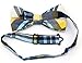 OCIA Men's Pre-Tied Bow Tie Adjustable Tuxedo Bowtie for Wedding Party Yellow Blue Beige Blue