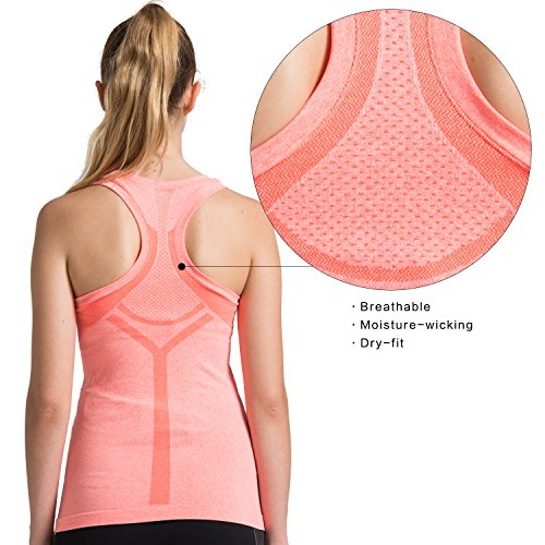 SEKERMAET Women's Fitness Workout Sport Tank Tops, Activewear Gym Yoga Seamless Camisole Dry Fit