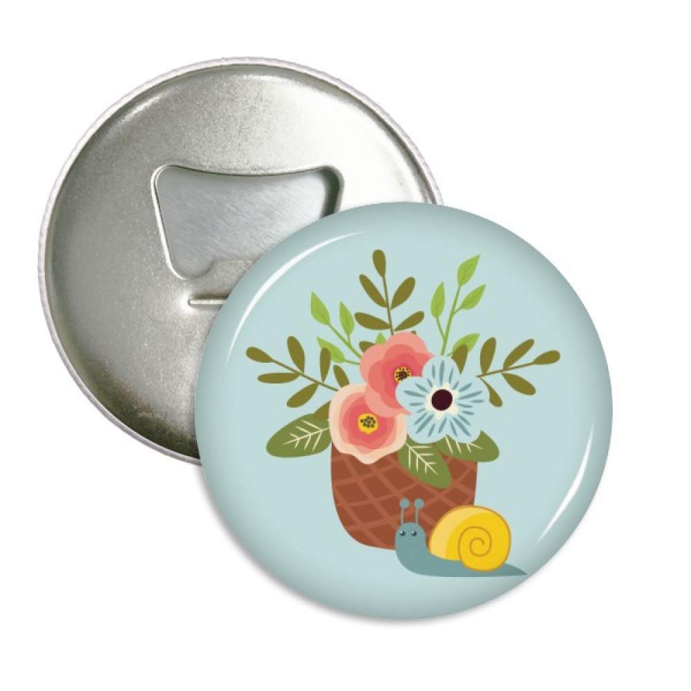 Imán redondo para nevera con diseño de caracol, color rojo y azul ...