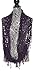 Elles Clothing Women's Infinity Scarf Winter Crochet Knit Fringe and Tassel Loop Scarves - Purple - Various Styles and Colors