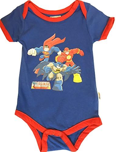 Super Heroes Baby Boy Costume - Jumpsuit - Bodysuit - Onesie (6-9 Months, Superman &amp; Friends)