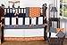 Sweet Jojo Designs 9-Piece Modern Bright Orange and Navy Arrow Print Hexagon Crib Baby Bedding Set with bumper