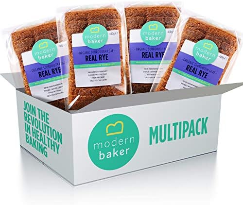 Modern Baker - Real Rye, Organic Sourdough Bread Four Pack (4 x 800g)