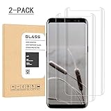 TicTacTechs[2PACK]Samsung Galaxy S8 Clear Screen Protector,[Case Friendly][Anti-Fingerprint] Tempered Glass Screen Protector for Samsung S8