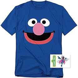 Popfunk Sesame Street Grover Face T-Shirt, Small