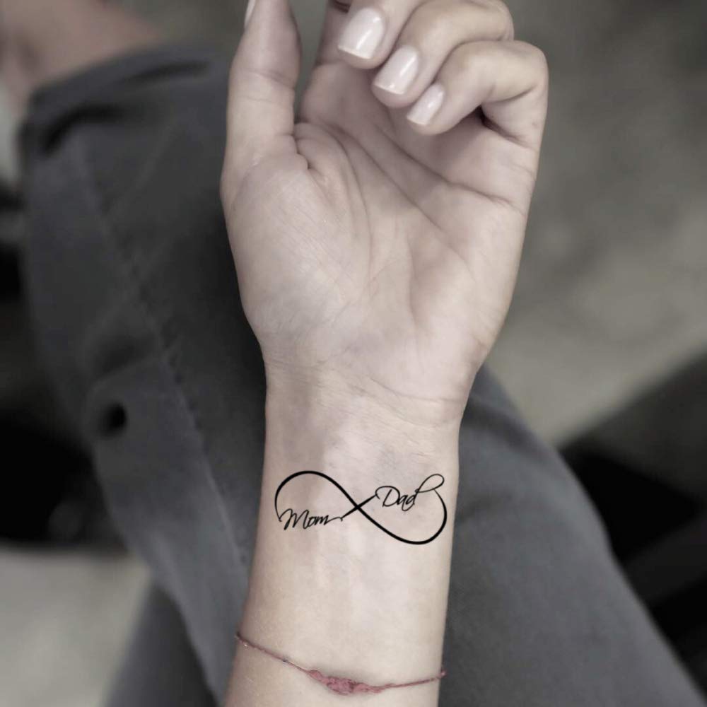 Amazon Com Pegatina De Tatuaje Falsa Temporal Para Mama Y Papa Juego De 2 Www Ohmytat Com Beauty