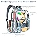 PACKISM Clear Backpack - Large Clear Backpacks Heavy Duty Transparent Backpack, See Through Backpack Clear Bookbag for Student, School, Work, Travel, Black(for age 12 above)