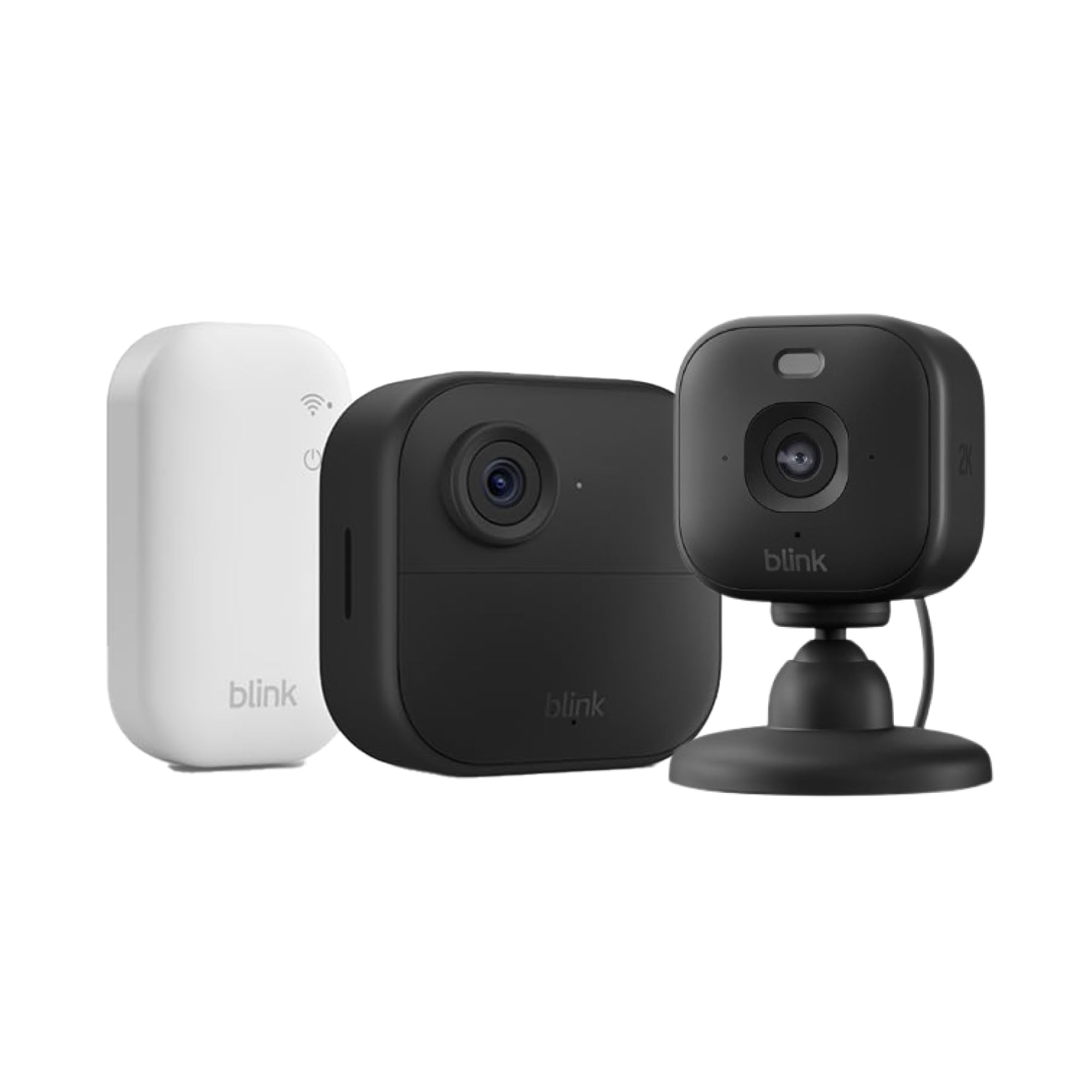 Caméra Blink Outdoor 4 avec Blink Caméra Mini 2K+ (Noir), module de synchronisation de base inclus