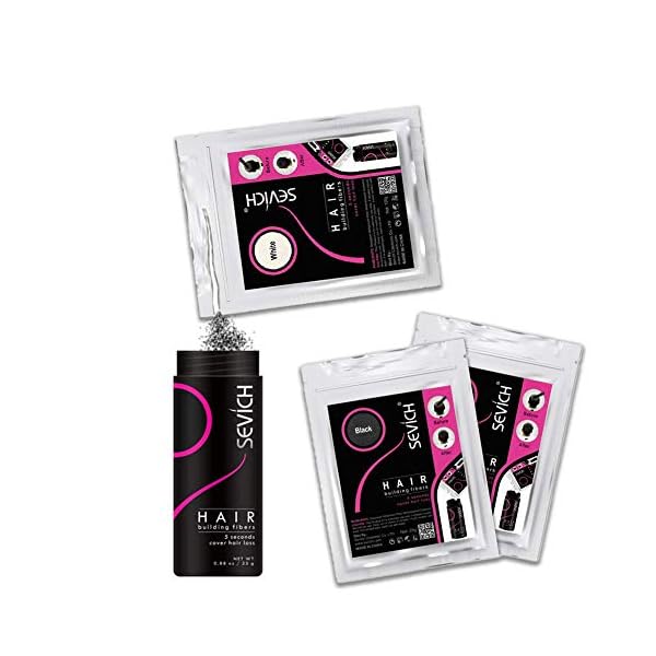 SEVICH Hair Fibers - Hair Rebuilding Fibers Original Refill, Nature Keratin Fibers for Thin Hair, 100g - Dark Brown