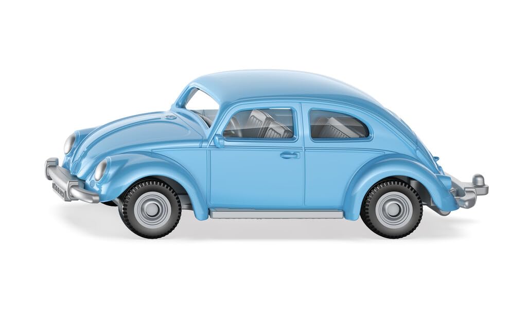 Siku 1557, VW Käfer, Metall/Kunststoff, Hellblau, Spielzeugauto für Kinder, Gummierte Reifen