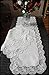 Dresser Scarf ROYAL ROSE European Lace White Table Runner 54 Inch PLUS Two Place mats or End Table Doilies