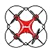 Virhuck GB202 Mini Drone 2.4GHz 4CH 6-AXIS GYRO Multicolor LED, Little Nano RTF Quadcopter with 3D Flips, Red