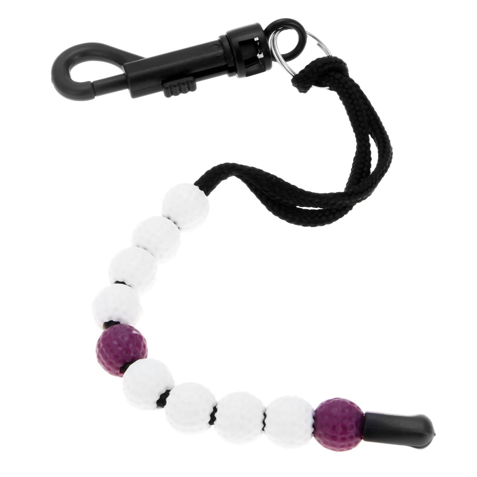 MUXSAM 1 Piece Golf Beads Stroke Counter Nylon Plastic 34cm Purple,Golf Stroke Score Count Keeper Putting Score Counter for Referee Caddy Golfer